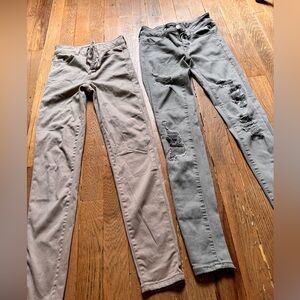 Vintage American Eagle Jeans Bundle Size 000 Green & Brown